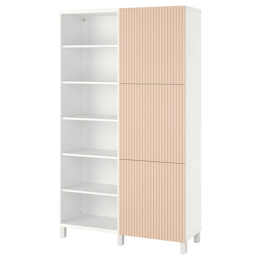 Шкаф - IKEA BESTÅ/BESTA, 120x42x202 см, белый, Бесто ИКЕА (изображение №1)