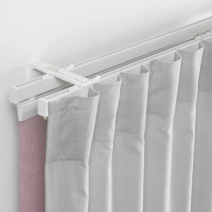 Второе фото. Двойной карниз - IKEA VIDGA, белый, ВИДГА ИКЕА, 140 см