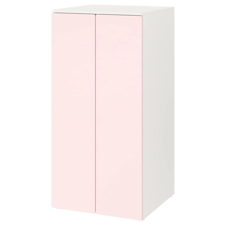 Детский шкаф - PLATSA/SMÅSTAD/SMАSTAD   IКЕА/ПЛАТСА/СМОСТАД ИКЕА,60x57x123 см ,белый/розовый (изображение №1)