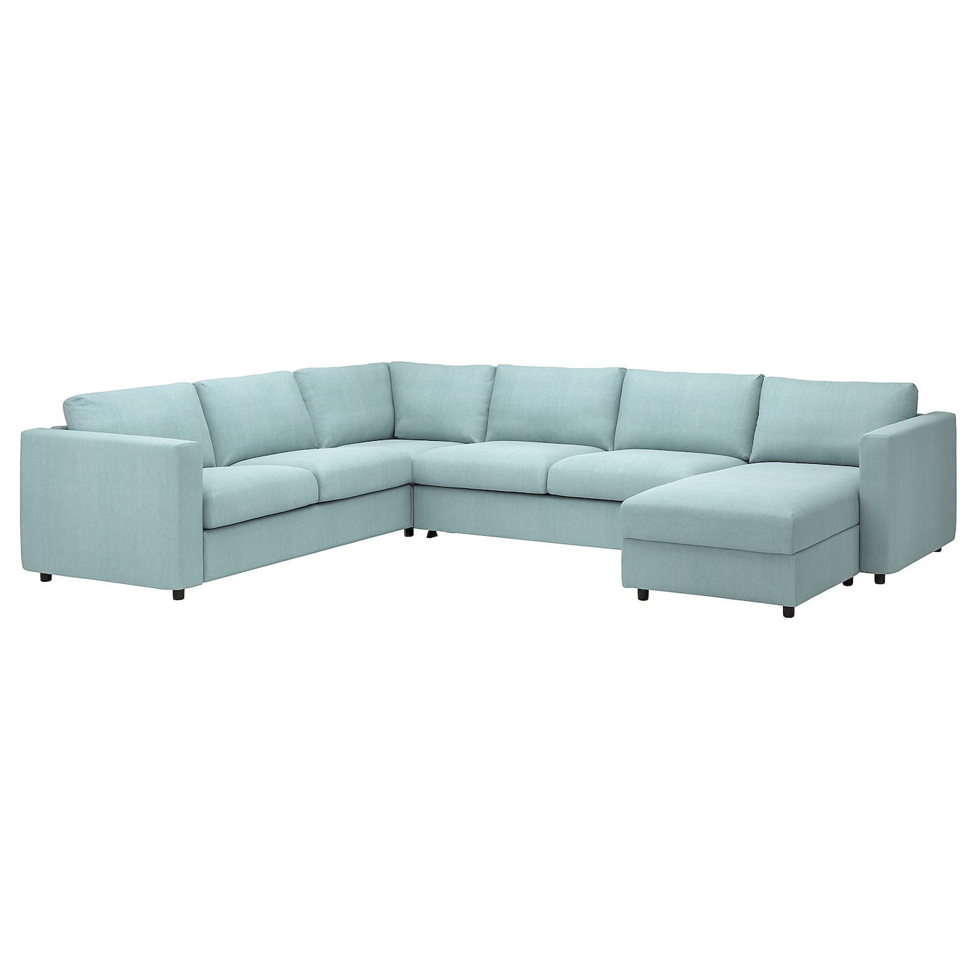 Чехол на угловой диван/шезлонг - IKEA VIMLE/ВИМЛЕ ИКЕА, 111х68 см , голубой