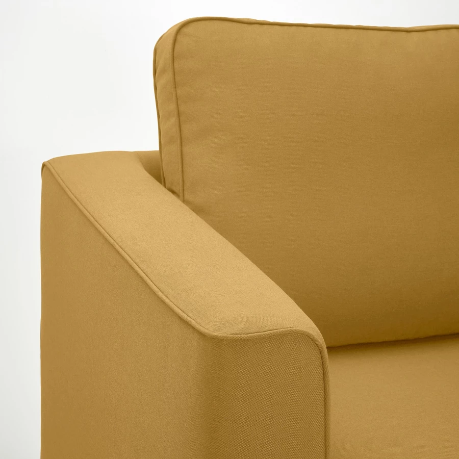 3-местный диван с шезлонгом - IKEA PÄRUP/PARUP/ПЭРУП ИКЕА, 235х80х69 см, светло-коричневый (изображение №4)