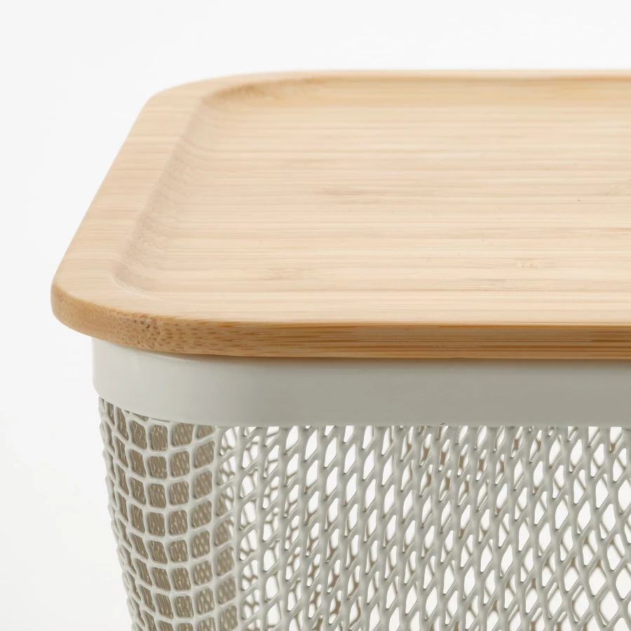 Корзина для продуктов IKEA 365+/ ИКЕА 365+, 32х21х13 см, белый/светло-коричневый (изображение №5)