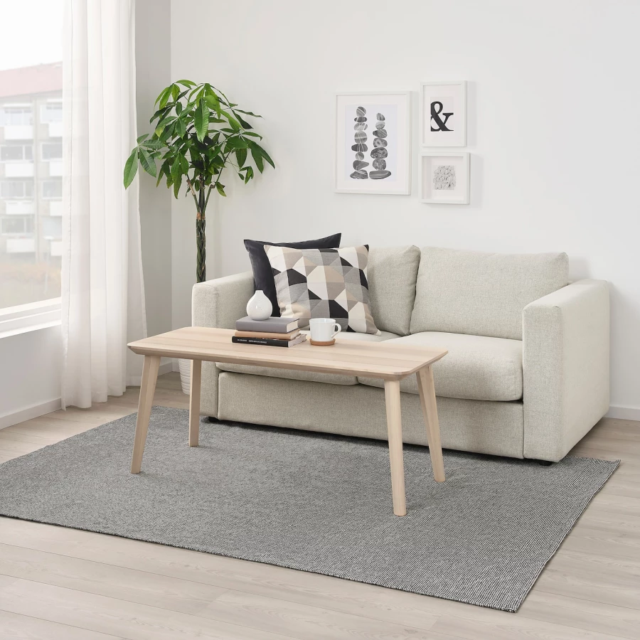 Ковер - IKEA TIPHEDE/ТИФЕДЕ ИКЕА, 220х155 см, серый (изображение №3)