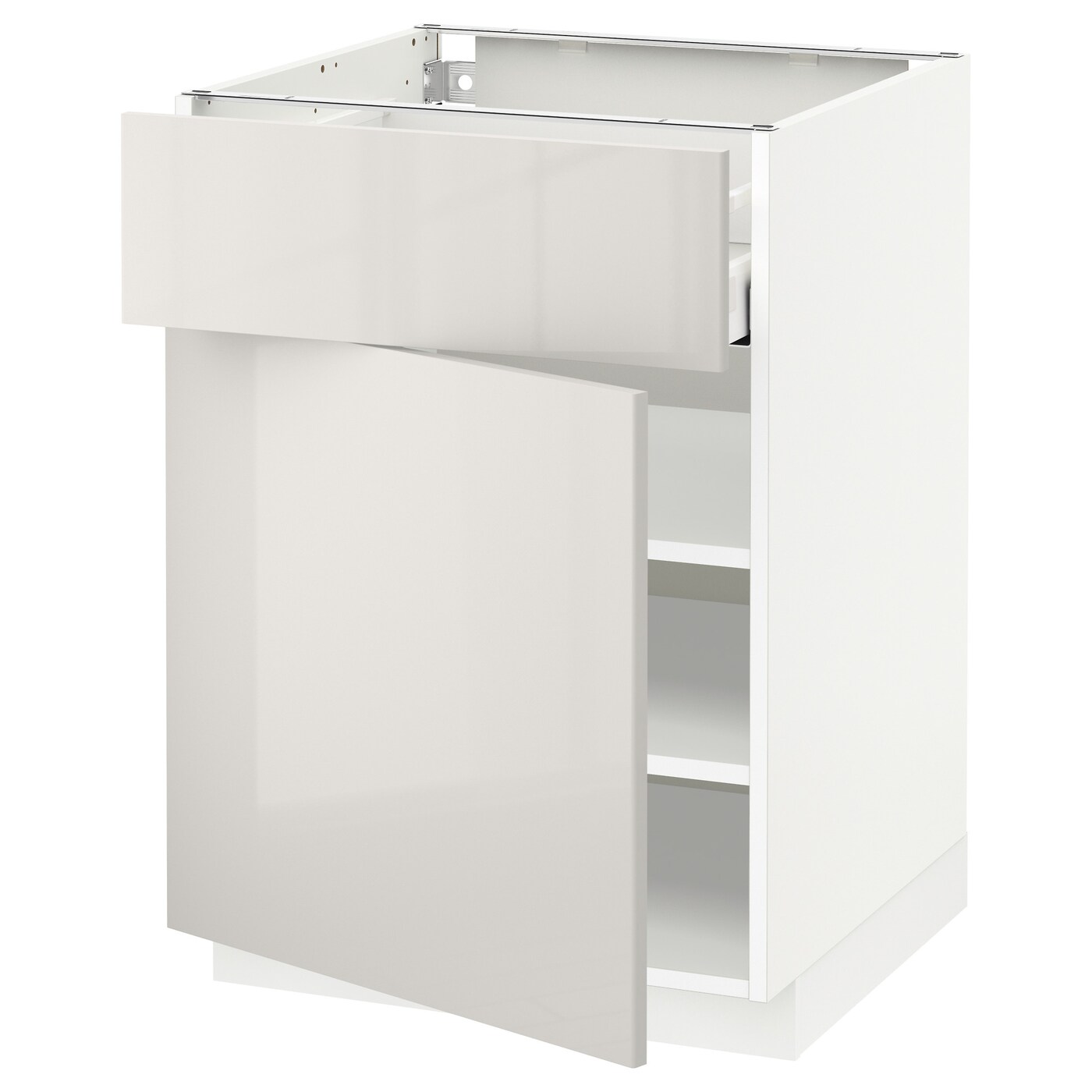 Напольный шкаф - IKEA METOD MAXIMERA, 88x62x60см, белый/светло-серый, МЕТОД МАКСИМЕРА ИКЕА