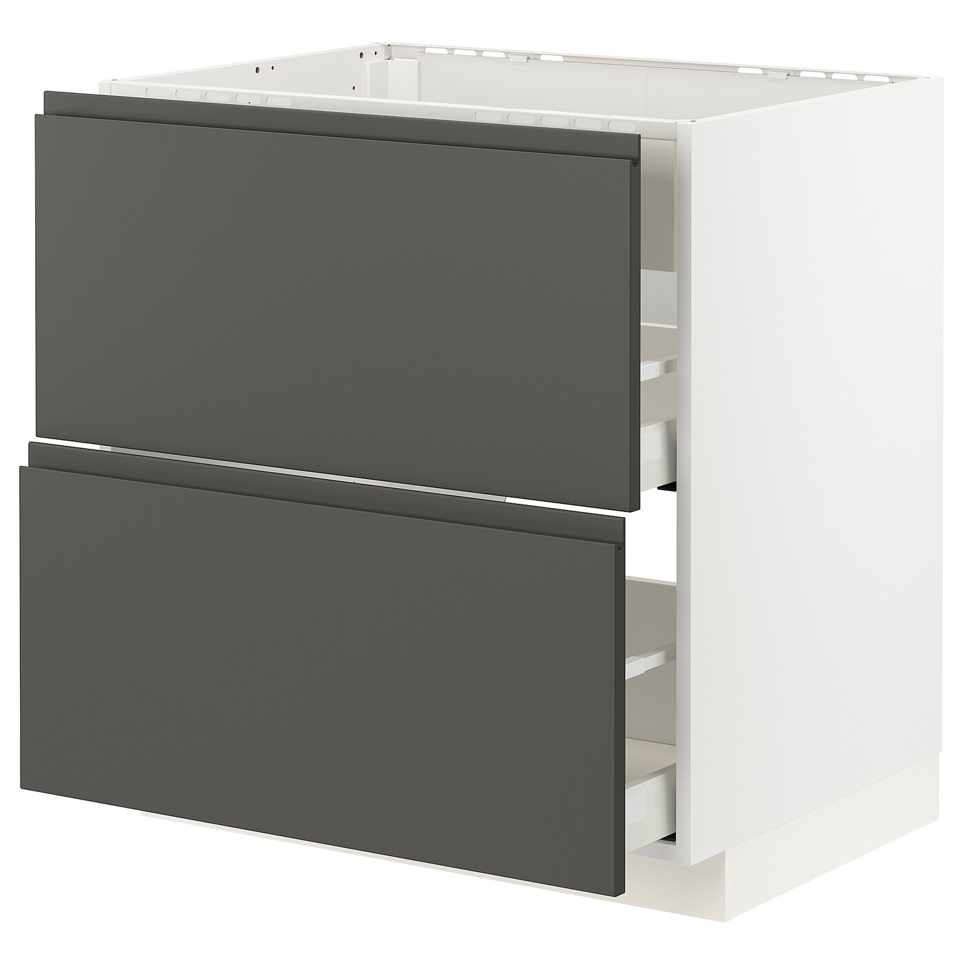 Напольный кухонный шкаф - IKEA METOD MAXIMERA, 88x62x80см, белый/темно-серый, МЕТОД МАКСИМЕРА ИКЕА