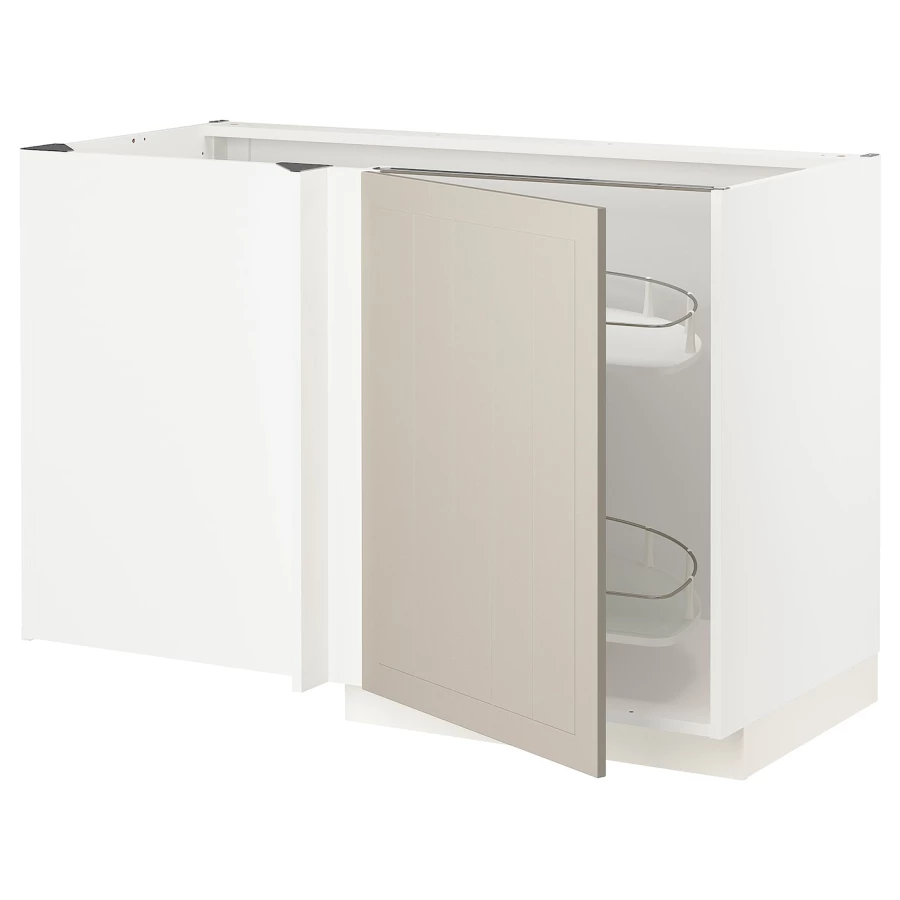 Напольный кухонный шкаф  - IKEA METOD MAXIMERA, 88x67,5x127,5см, белый/бежевый, МЕТОД МАКСИМЕРА ИКЕА (изображение №1)