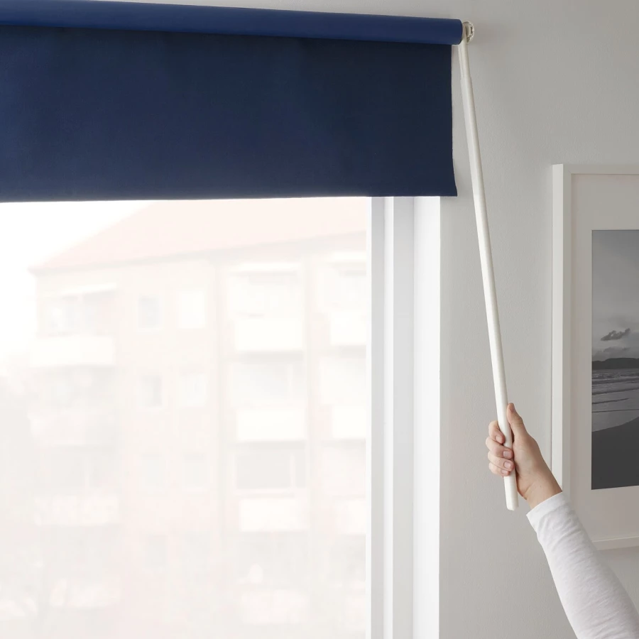 Рулонная штора - IKEA FRIDANS, 195х140 см, синий, ФРИДАНС ИКЕА (изображение №4)