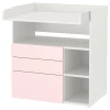 Столик пенальный - IKEA SMÅSTAD/SMASTAD, 90x79x100 см, белый/розовый, СМОСТАД ИКЕА
