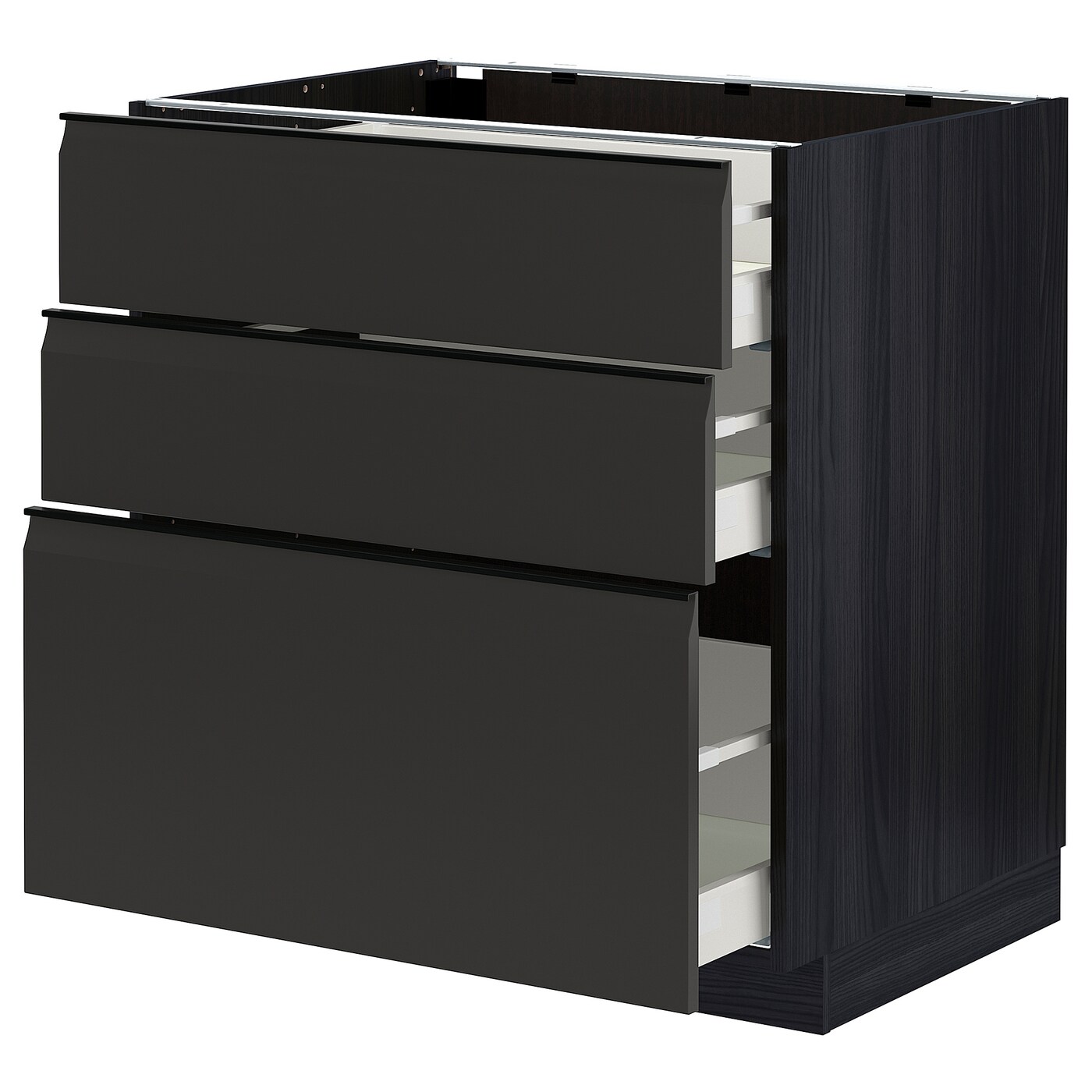 Напольный шкаф - IKEA METOD MAXIMERA, 88x62x80см, черный, МЕТОД МАКСИМЕРА ИКЕА