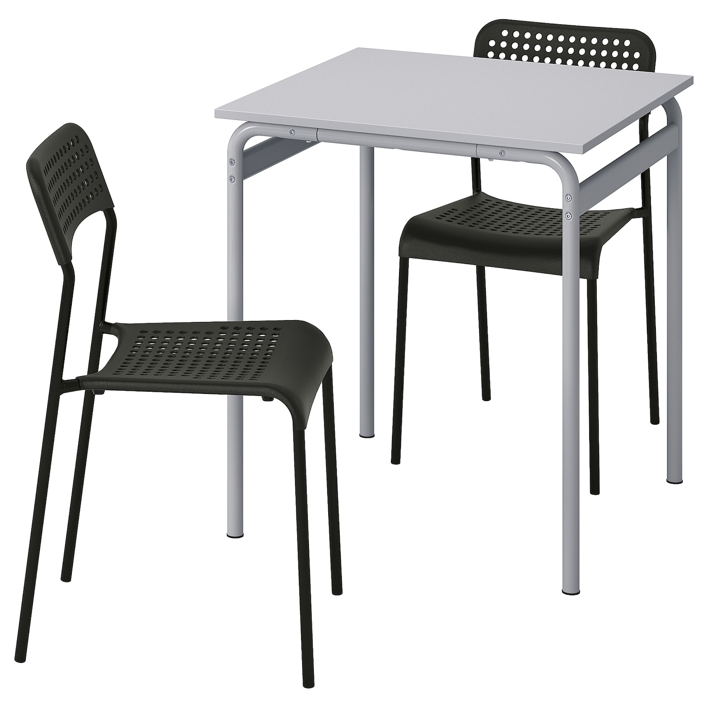Кухонный стол - GRÅSALA/ADDE IKEA/ ГРОСАЛА/АДДЕ ИКЕА, 67 см, белый/черный