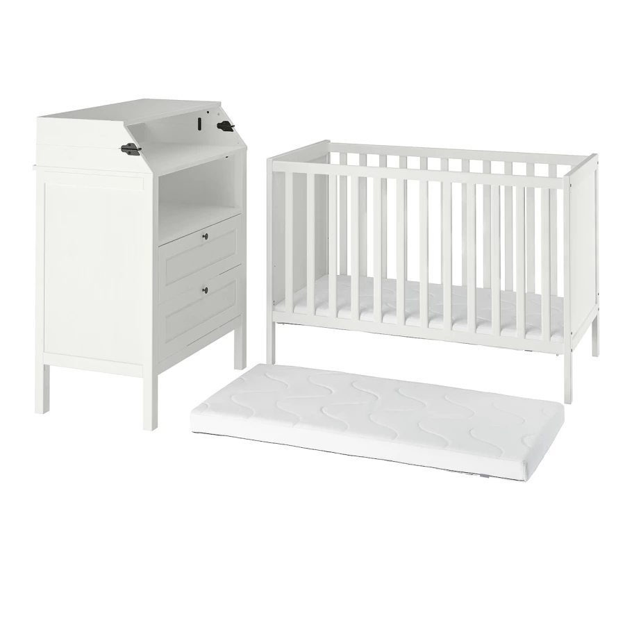 Комплект детской мебели - IKEA SUNDVIK, 120x60см, белый, СУНДВИК ИКЕА (изображение №1)