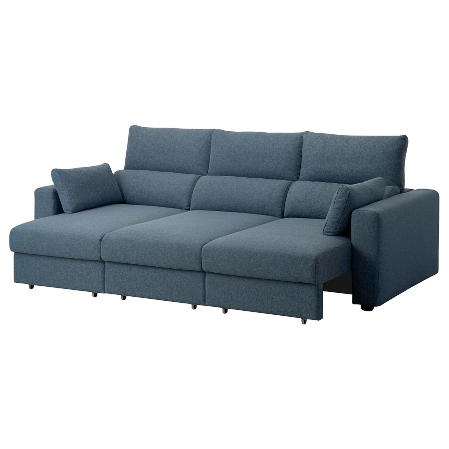 3-местный диван - IKEA ESKILSTUNA/ЭСКИЛЬСТУНА ИКЕА, 100х109х268 см, синий (изображение №2)