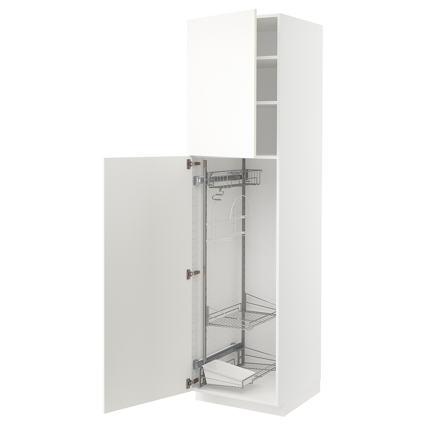 Высокий шкаф/бытовой - IKEA METOD/МЕТОД ИКЕА, 220х60х60 см, белый