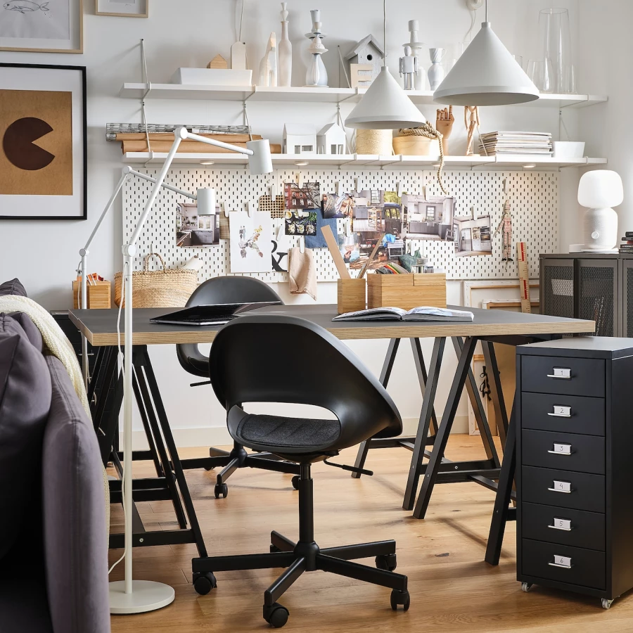 Офисный стул - IKEA ELDBERGET/MALSKÄR/MALSKAR, 67x67x90см, черный, МАЛЬСКАР ЭЛЬДБЕРГЕТ ИКЕА (изображение №3)