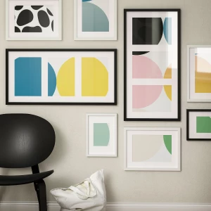 Второе фото. Рамка на 3 фотографии - IKEA RÖDALM/RODALM/РОДАЛЬМ ИКЕА, 81х40 см, черный