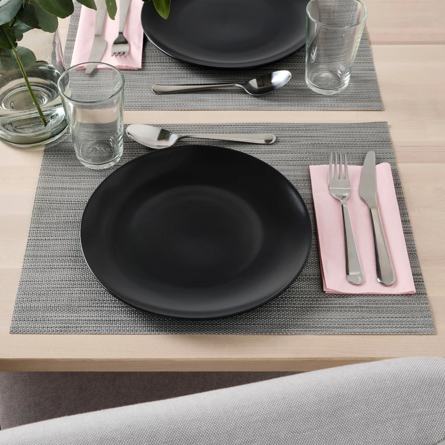 Набор тарелок, 4 шт. - IKEA FÄRGKLAR/FARGKLAR, 26 см, темно-серый, ФЭРГКЛАР ИКЕА (изображение №4)