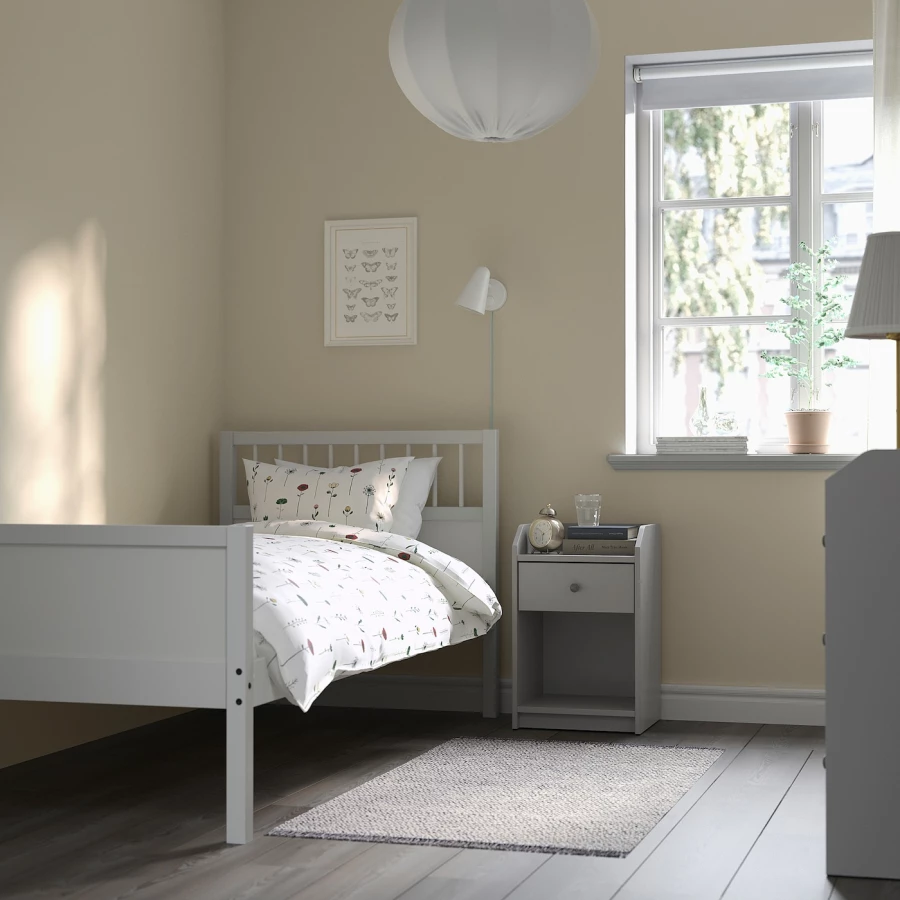Каркас кровати - SMYGA IKEA/  смыга ИКЕА,  208х97 см, белый (изображение №4)