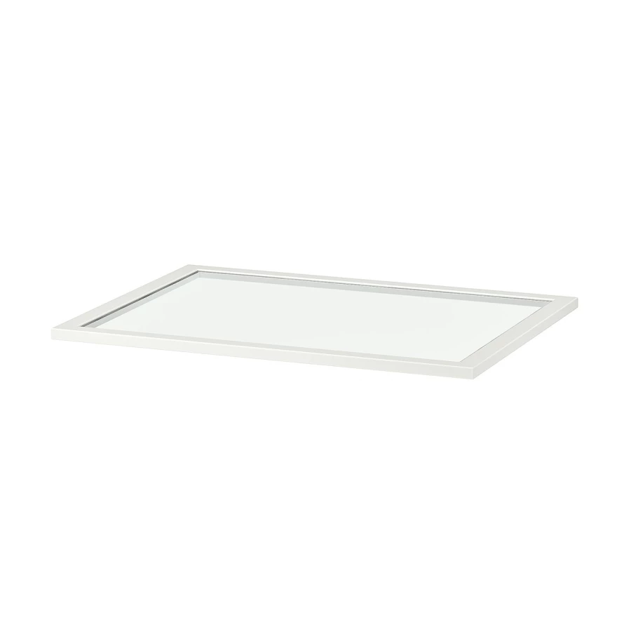 Полка стеклянная - IKEA KOMPLEMENT, 75x58 см, белый КОМПЛИМЕНТ ИКЕА (изображение №1)
