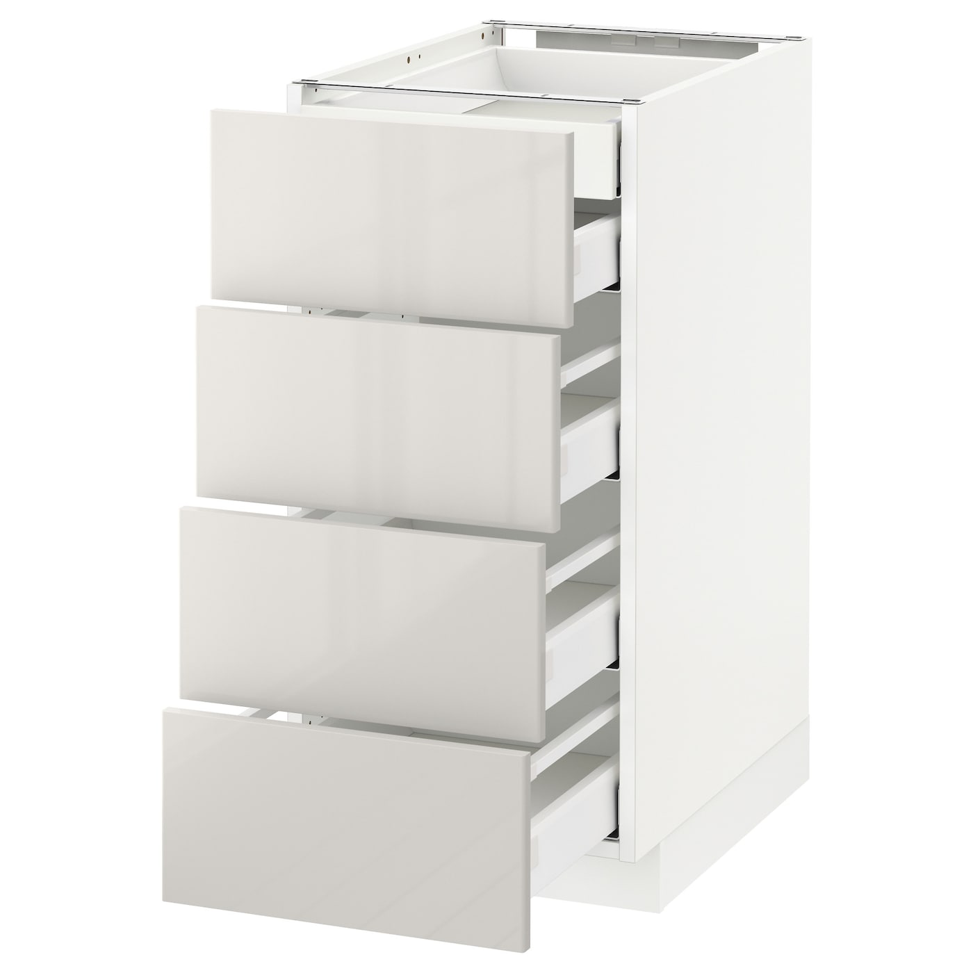 Напольный кухонный шкаф  - IKEA METOD MAXIMERA, 88x62x40см, белый/светло-серый, МЕТОД МАКСИМЕРА ИКЕА