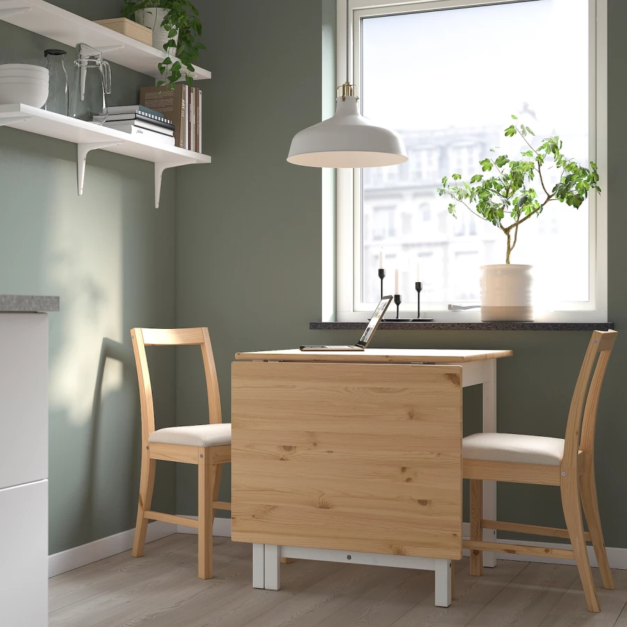 Набор кухонных столов - PINNTORP IKEA/ ПИННТОРП ИКЕА, 124х67 см, бежевый (изображение №4)