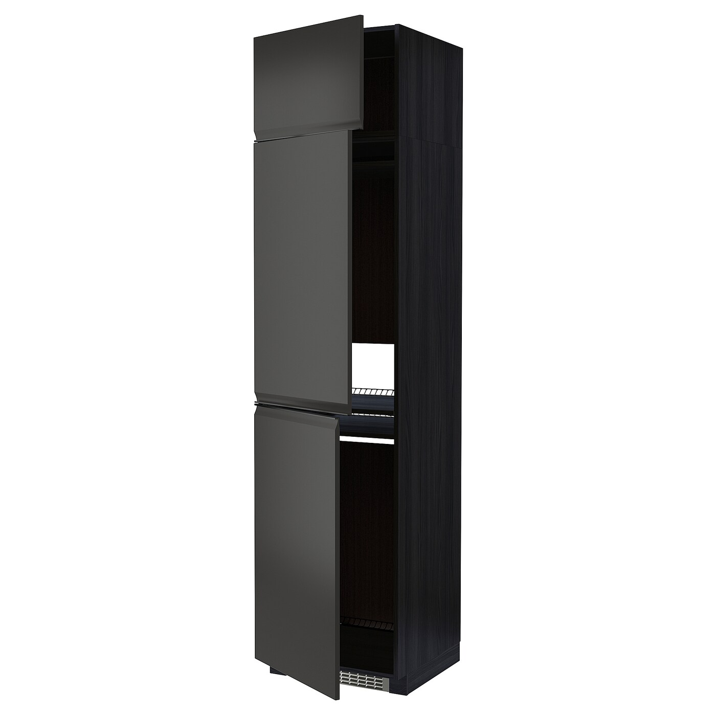 Напольный кухонный шкаф - IKEA METOD/МЕТОД ИКЕА, 240х60х60 см, черный