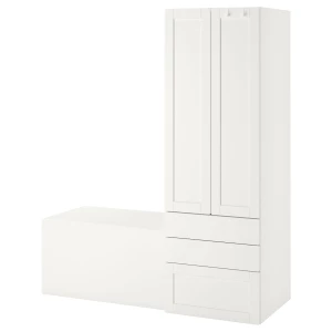 Детская гардеробная комбинация - IKEA PLATSA SMÅSTAD/SMASTAD, 150x57x180см, белый, ПЛАТСА СМОСТАД ИКЕА