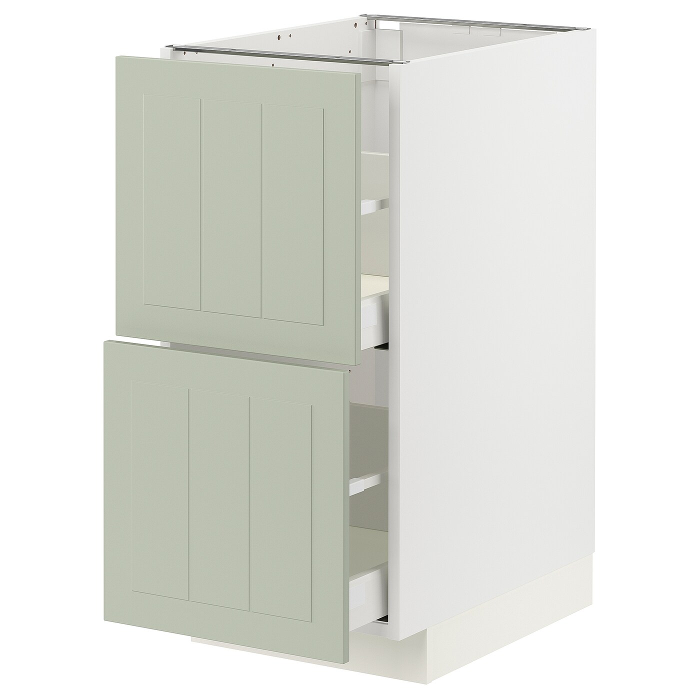 Напольный кухонный шкаф  - IKEA METOD MAXIMERA, 88x61,9x40см, белый/светло-серый, МЕТОД МАКСИМЕРА ИКЕА