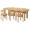 Стол и 6 стульев IKEA STOCKHOLM 2025 / СТОКГОЛЬМ 2025 ИКЕА, 230х90, светло-коричневый
