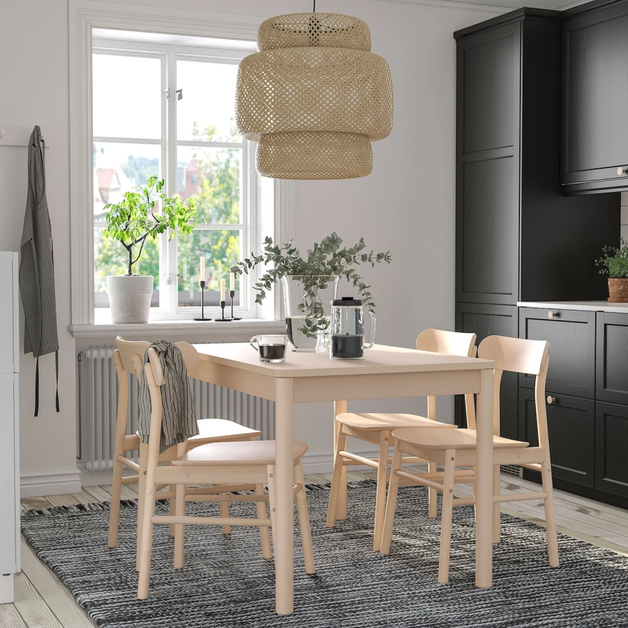 Набор кухонных столов - RÖNNINGE IKEA/ РЕННИНГЕ ИКЕА, 78х75 см, дерево (изображение №4)