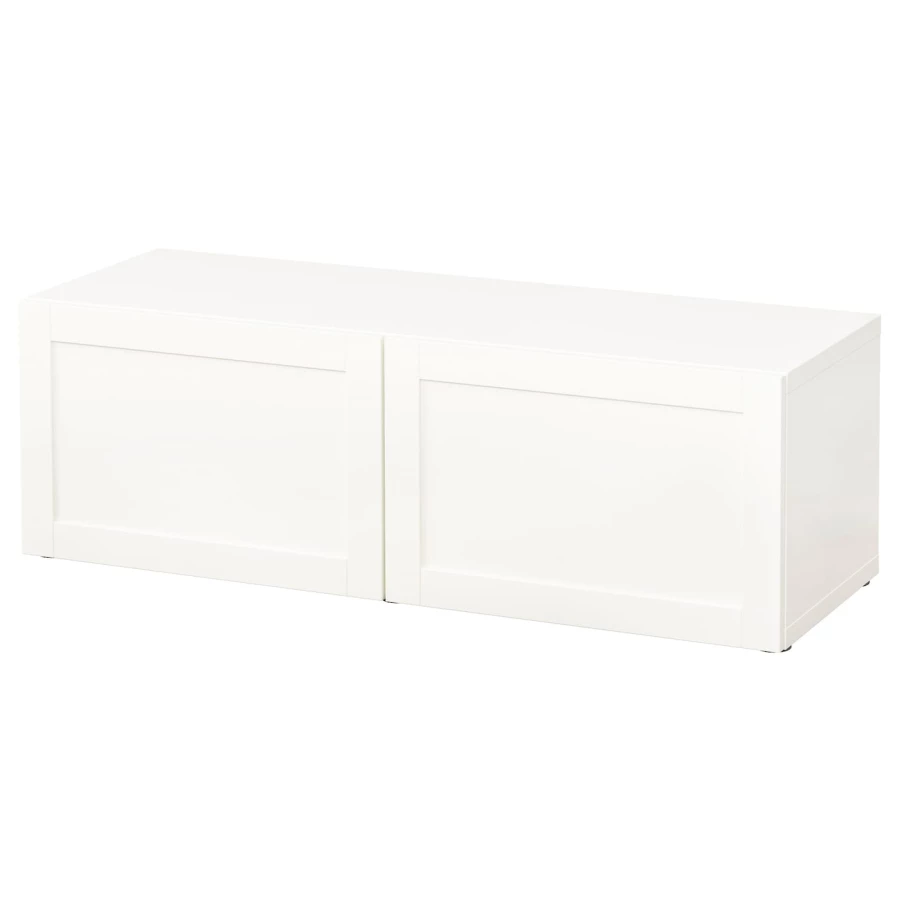 Шкаф - IKEA BESTÅ/BESTA, 120x40x38 см, белый, Бесто ИКЕА (изображение №1)