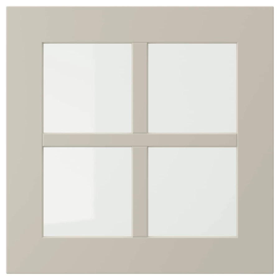 Дверца со стеклом - IKEA STENSUND, 40х40 см, бежевый, СТЕНСУНД ИКЕА (изображение №1)