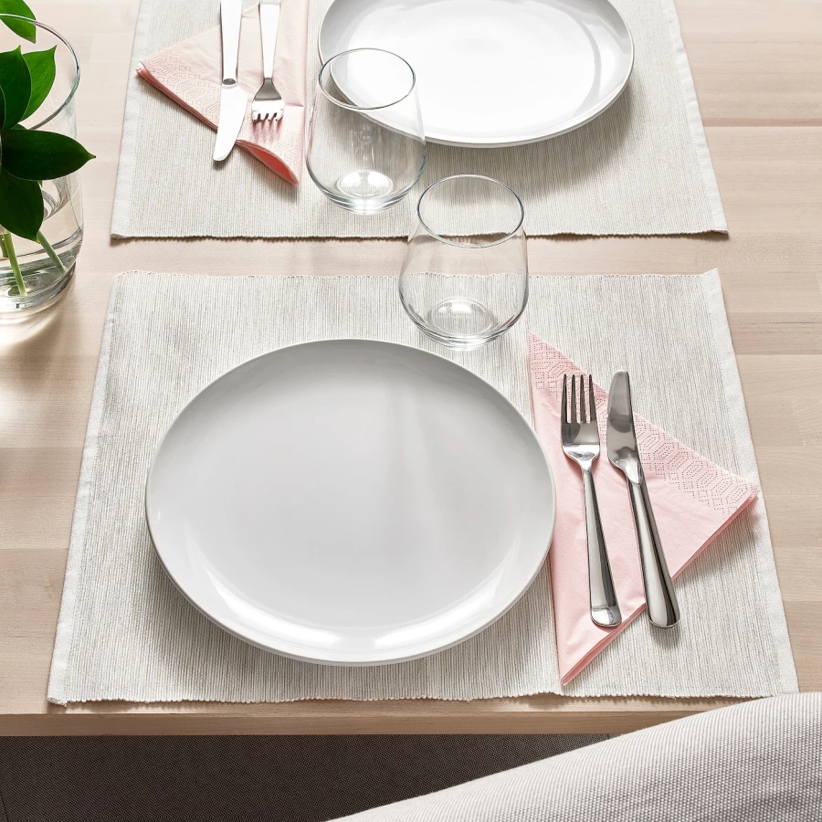 Набор тарелок, 4 шт. - IKEA GODMIDDAG, 26 см, белый, ГОДМИДДАГ ИКЕА (изображение №4)
