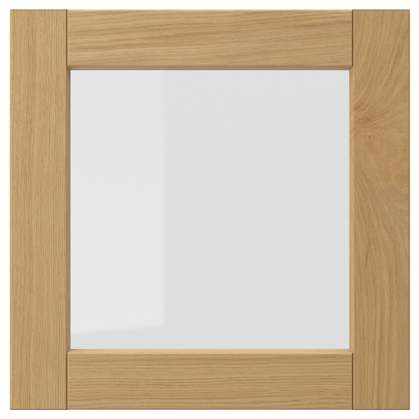 Стеклянная дверца - FORSBACKA IKEA/ ФОРСБАКА ИКЕА,  40х40 см, под беленый дуб