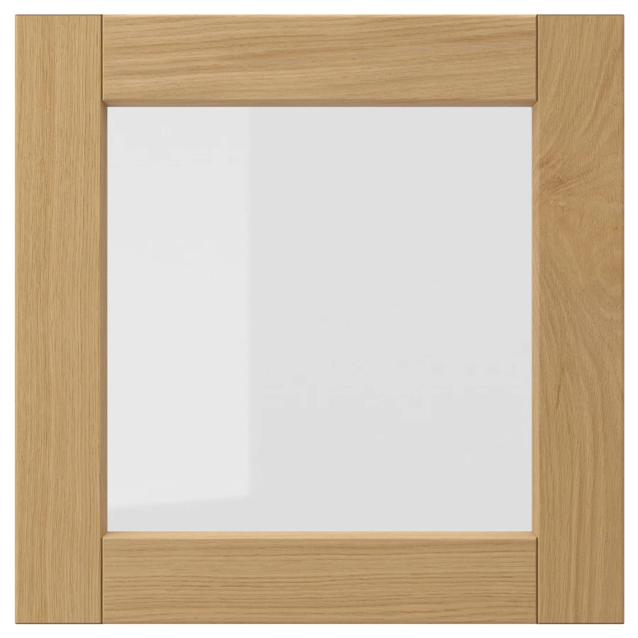 Стеклянная дверца - FORSBACKA IKEA/ ФОРСБАКА ИКЕА,  40х40 см, под беленый дуб (изображение №1)