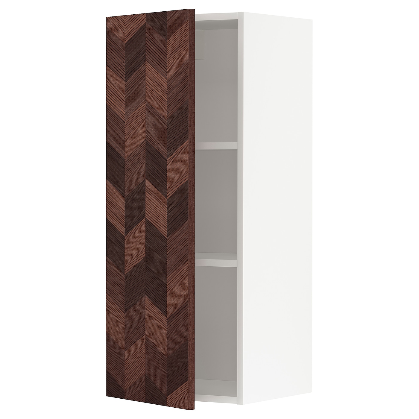 Навесной шкаф с полкой - METOD IKEA/ МЕТОД ИКЕА, 100х40 см, белый/коричневый