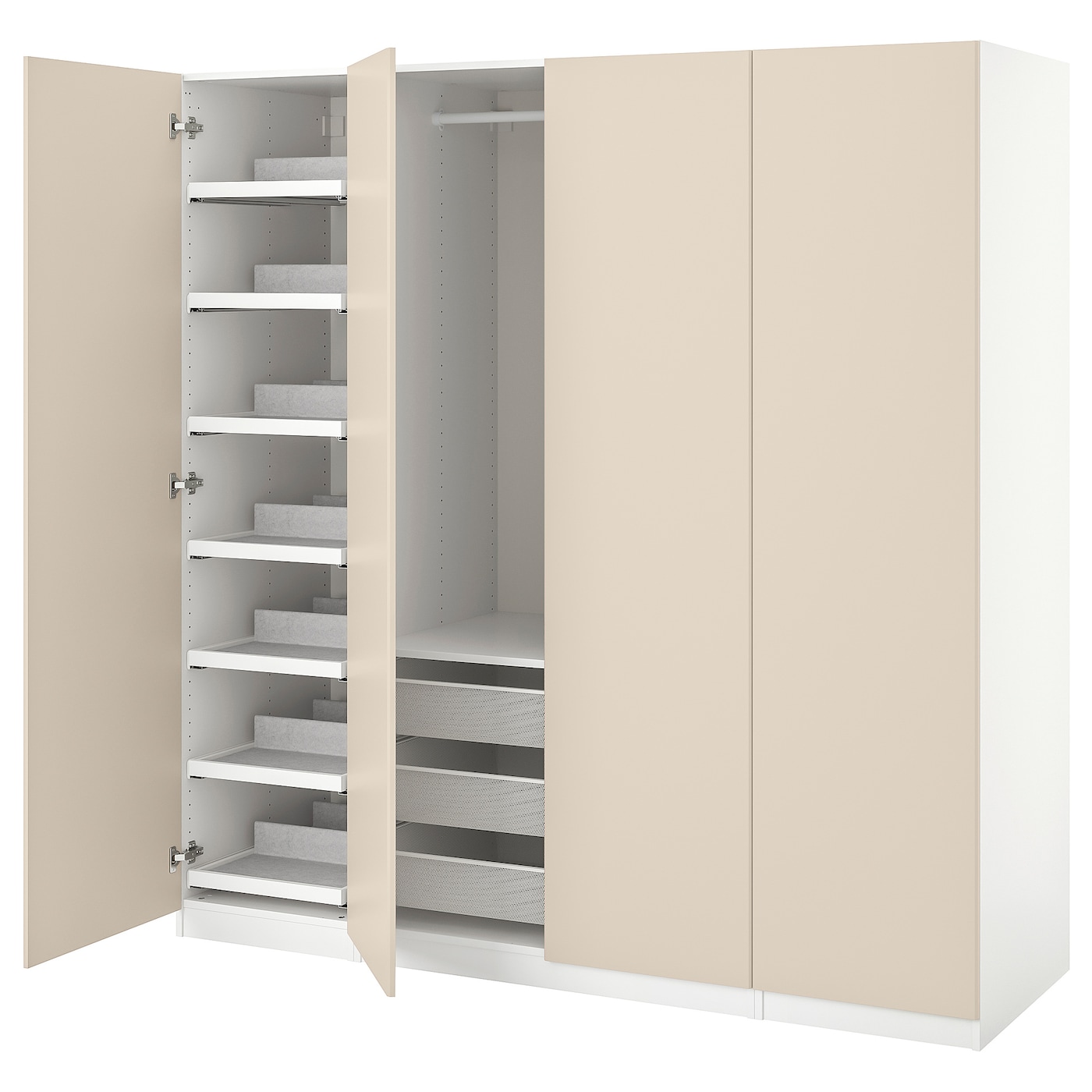Шкаф - IKEA PAX/REINSVOLL/ПАКС/РЕИНСВОЛЛ ИКЕА, 60х200х201,2 см, белый/бежевый