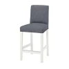 Барный стул со спинкой - BERGMUND IKEA/БЕРГМУНД ИКЕА, 97х45х48см, серый