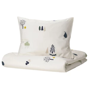Пододеяльник и наволочка - BARNDRÖM / BARNDRОM  IKEA/ БАРНДРЁМ  ИКЕА,  150x200/50x60 см, зеленый