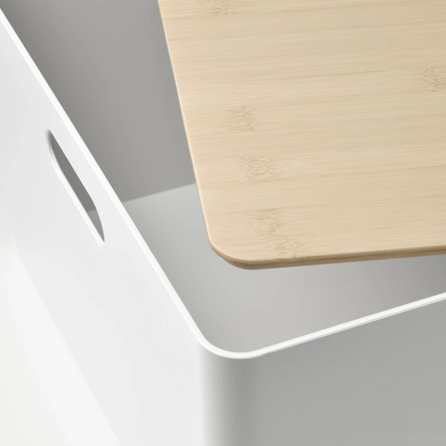 Коробка с крышкой - KUGGIS IKEA/ КУГГИС ИКЕА,  белый (изображение №2)