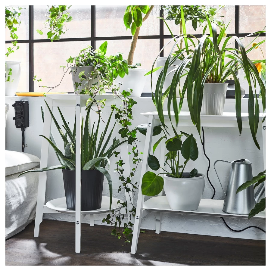Подставка для растений - IKEA ALPVIDE, 71 см, белый, АЛЬПВИД ИКЕА (изображение №4)