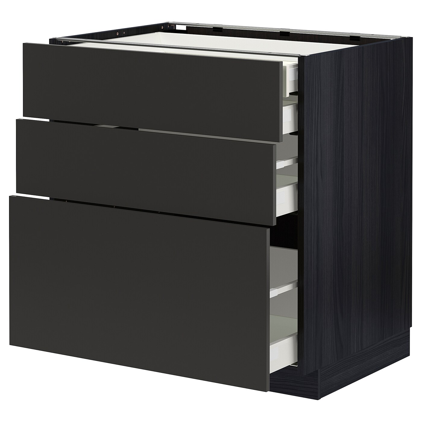 Напольный шкаф  - IKEA METOD MAXIMERA, 88x61,6x80см, черный, МЕТОД МАКСИМЕРА ИКЕА