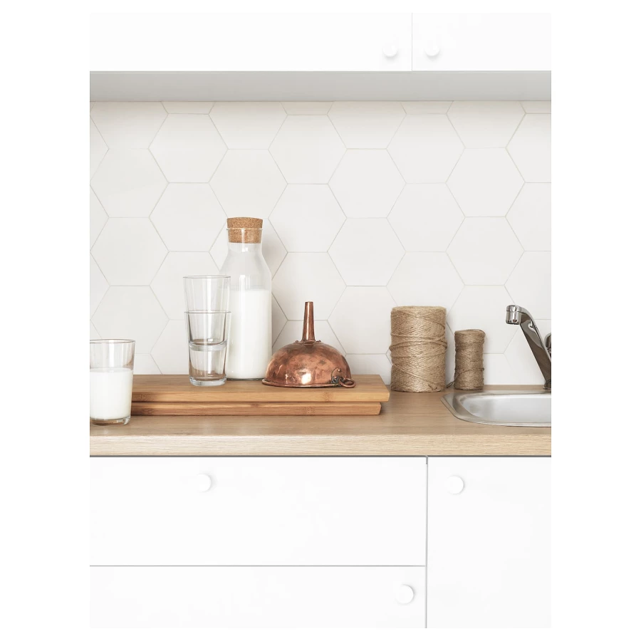 Кухонная комбинация для хранения вещей - KNOXHULT IKEA/ КНОКСХУЛЬТ ИКЕА, 180х61х220 см, бежевый/белый (изображение №7)