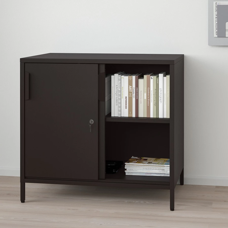 Шкаф - TROTTEN IKEA/ ТРОТТЕН ИКЕА,  80х75 см, черный (изображение №7)
