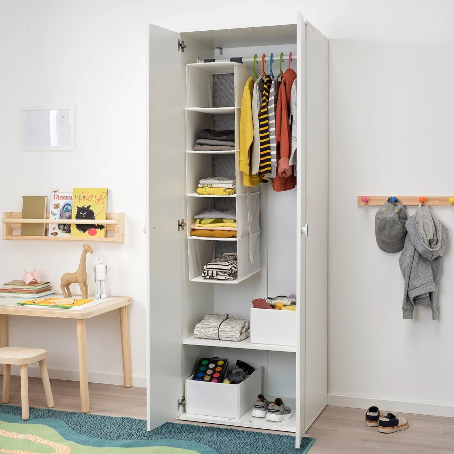 Шкаф детский - IKEA GODISHUS, 60x51x178 см, белый, ГОДИХУС ИКЕА (изображение №3)