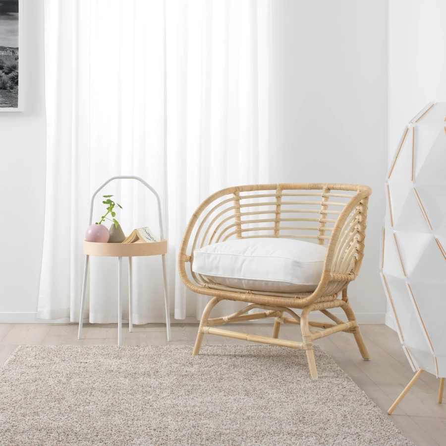 Кресло садовое - IKEA BUSKBO, 75х52 см, коричневый/светло-коричневый, БУСКБУ ИКЕА (изображение №2)