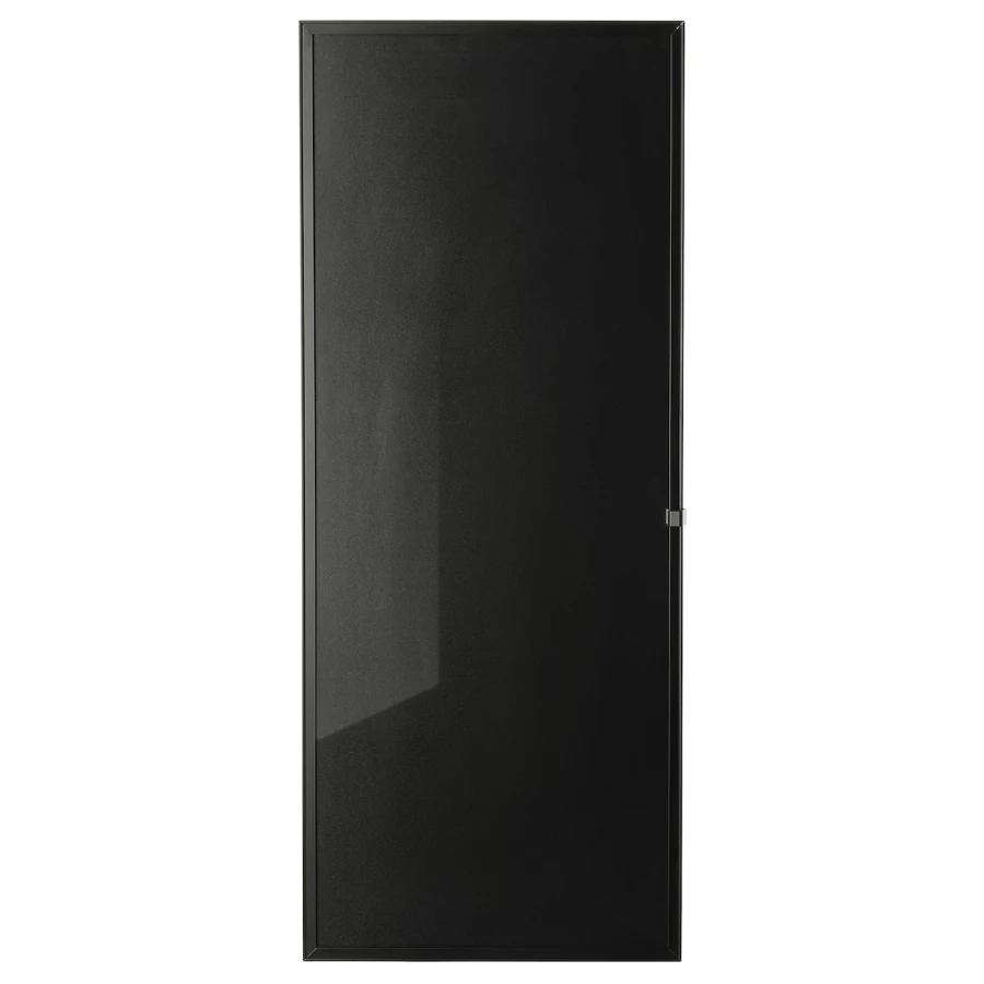 Стеклянная дверь - IKEA HÖGBO/HOGBO/ХЁГБО ИКЕА, 97х40 см, черный глянцевый (изображение №1)
