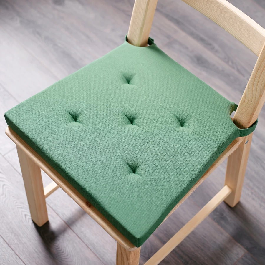 Подушка на стул - JUSTINA IKEA/ ЮСТИНА ИКЕА, 40 см, зеленый (изображение №2)