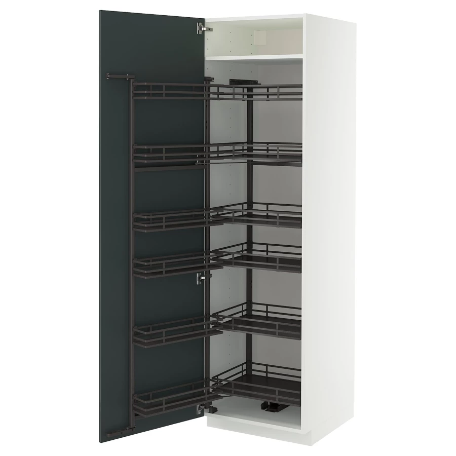 METOD Высокий шкаф с выдвижной полкой ИКЕА (изображение №1)