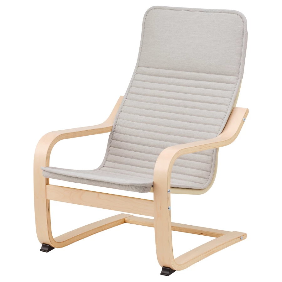 Детское кресло - IKEA POÄNG/POANG/ПОЭНГ ИКЕА, 47х56х68 см, белый (изображение №1)
