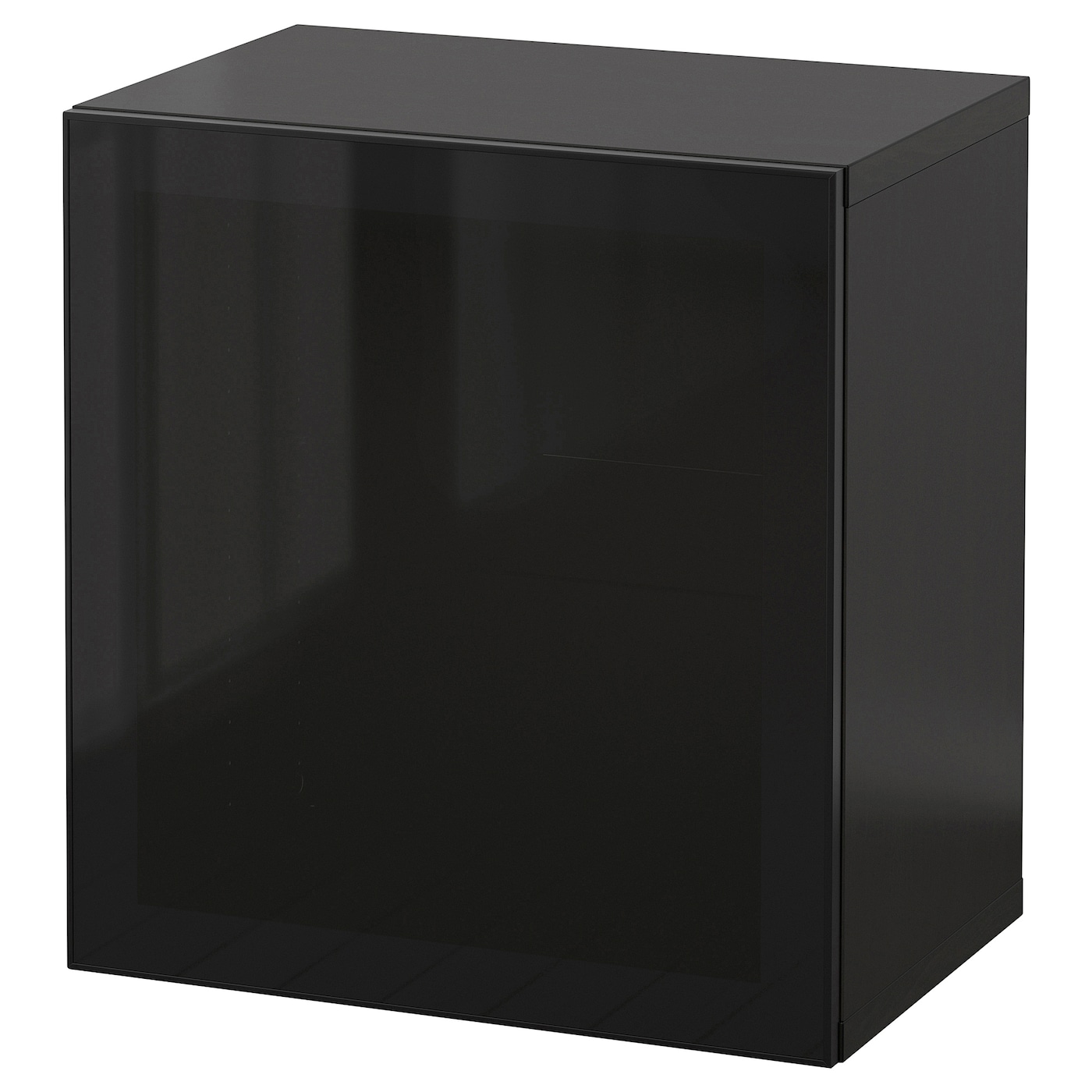 Комбинация навесного шкафа - IKEA BESTÅ/BESTA/БЕСТО ИКЕА, 64х42х60 см, черный глянцевый